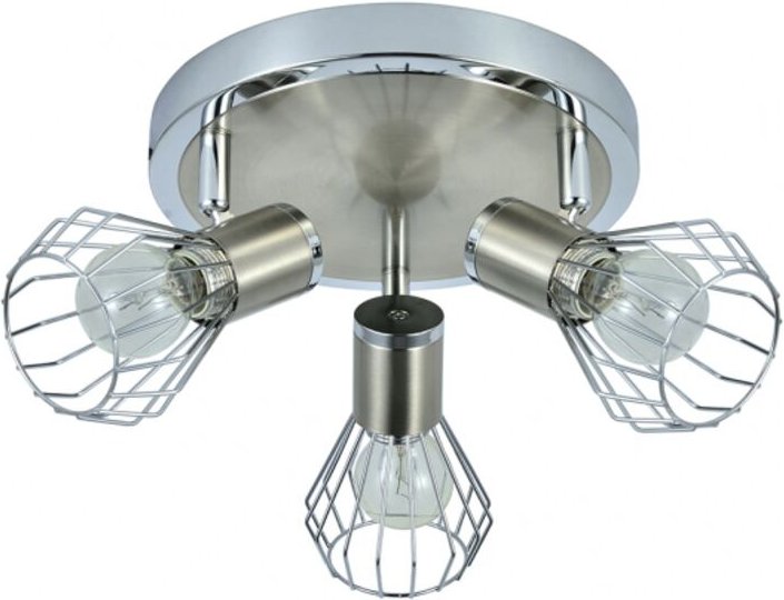 Akunadecor Decke abrila 3 Strahler Modell Mateo Chrom/Nickel 28 Cm