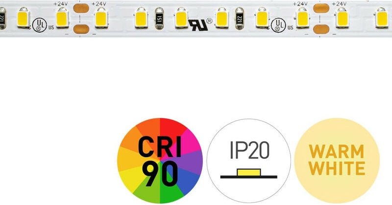 LED-Streifen 3000k 24v 9,6w/m 120led/m Ip20 5m Cl60048-5345