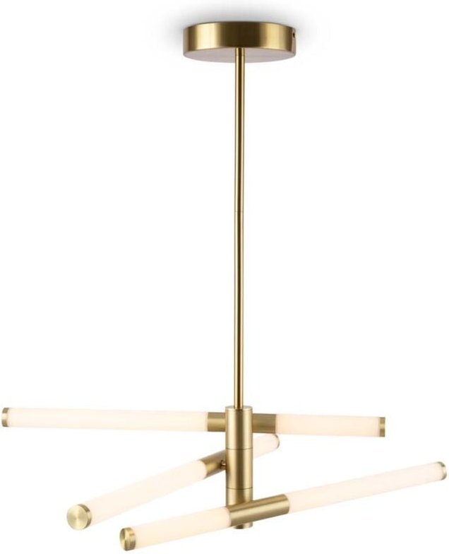 Hängelampe Pendelleuchte Esszimmerleuchte led Stäbe beweglich Aluminium gold