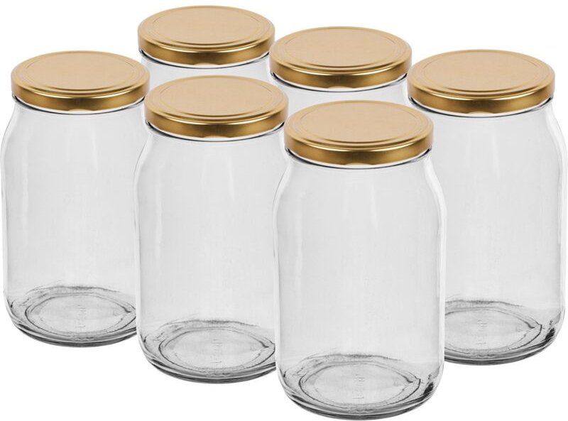 6 Gläser + Deckel 900ml 132902
