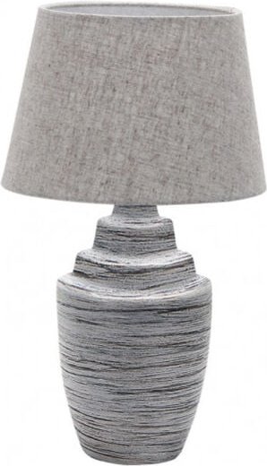 Keramik tui Tischlampe 1xe27 zinkgrau Lampenschirm 41,5x24x24 cm