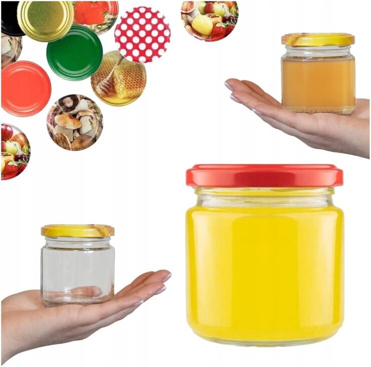 200-ml-Glas + Deckel FI66 Konfitüre, 12 Stück Glasgläser