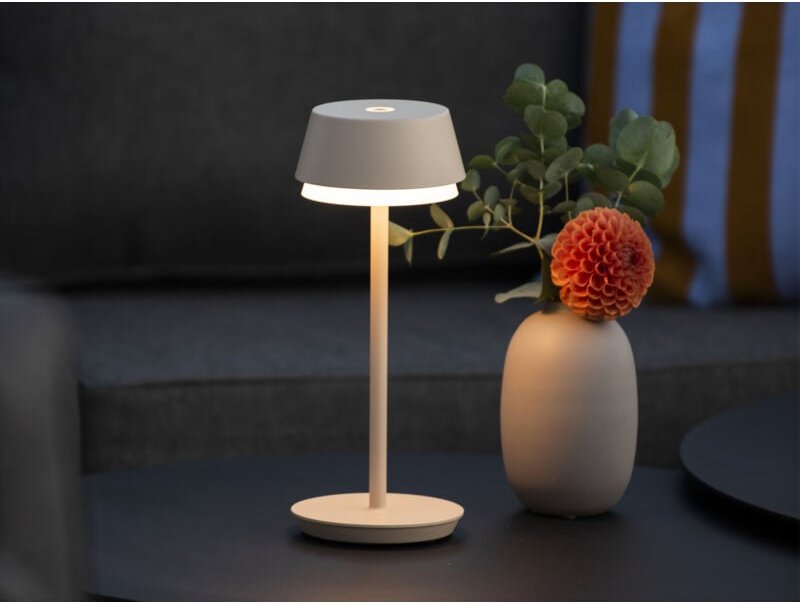 Konstsmide - 7830-330 Lyon LED-Akku-Tischlampe 2.5 w Warmweiß, rgb Sand