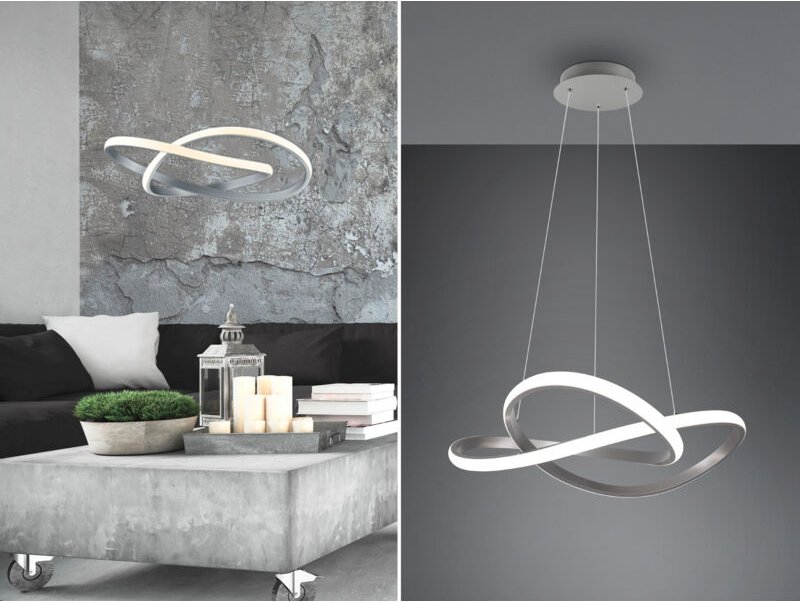 Reality Leuchten - led Pendelleuchte Course nickel matt Pendelleuchte