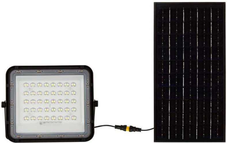 Vtac - v-tac VT-80W 7823 LED-Flutlichtstrahler, Solarmodul 10 w Kaltweiß Schwarz