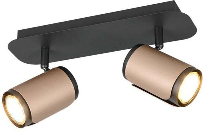 Trio Deckenstrahler 2er Spot Gillan GU10 schwarz coffee