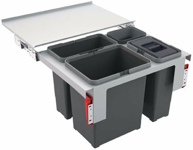 Franke - Abfalltrennsysteme - Abfalleimer Garbo 60-3, eingebaut 121.0200.680