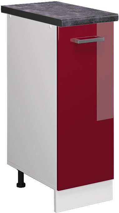 Apothekerschrank R-Line, Bordeaux Hochglanz, 30 cm , AP Anthrazit, Vicco