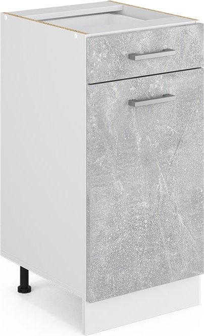 Thumbnail - Unterschrank R-Line, Beton, 40 cm mit Schublade, mit Arbeitsplatte Vicco