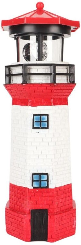 LED-Solar-Leuchtturm, 360-Grad-Drehung, mit Tageslichtsensor für automatisches Ein- und Ausschalten, kabellos