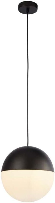 Searchlight - Pendelleuchte Hängelampe Deckenleuchte Stahl Glas Schwarz Höhenverstellbar