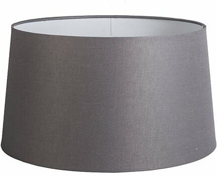 Lampenschirm aus Leinen Dunkelgrau Rund Abgeschrägt 45/40/25