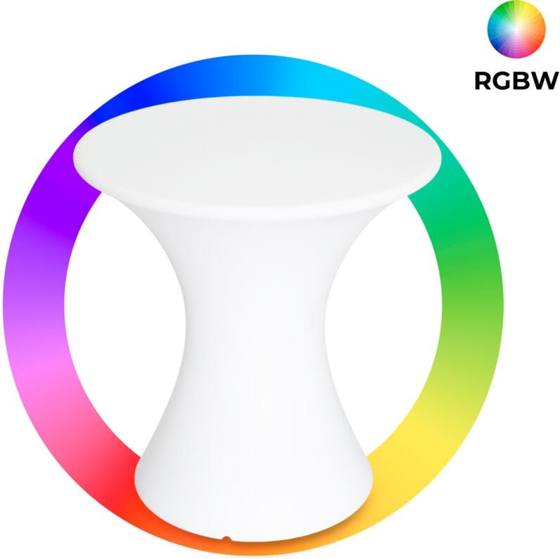 Led rgbw Beleuchteter Tisch - 58 x Ø60 cm - 12W -
