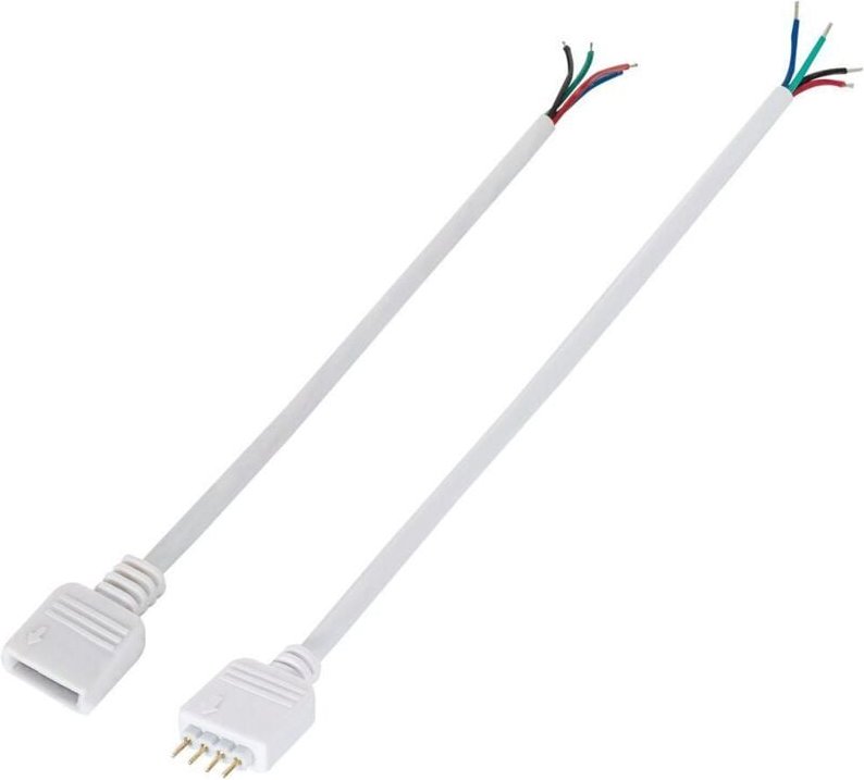 Steckverbinderpaar Buchse/Stecker Controller 12V led Strip rgb Weiß