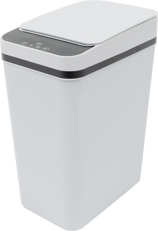 Intelligenter, automatischer Abfalleimer mit Bewegungssensor für Küche und Büro, 8–9 Liter Fassungsvermögen, Grau