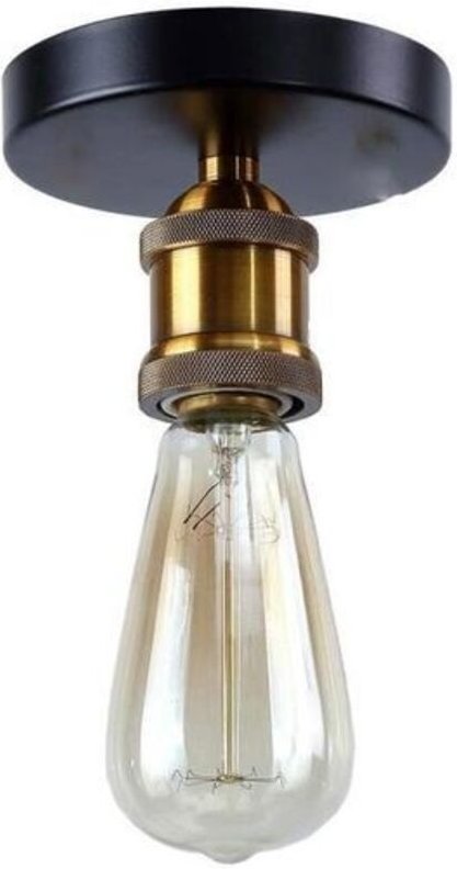 Deckenlampe E27 Vintage Deckenleuchte Wohnzimmerlampe Schlafzimmerlampe Küchenlampe Deckenbeleuchtung - Schwarz