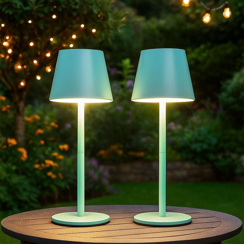 Globo Lighting - Außenleuchte Tischlampe Akku Tischleuchte Touchdimmer Flaschenaufsatz cct, minze, usb-c, led 3W 200Lm w...