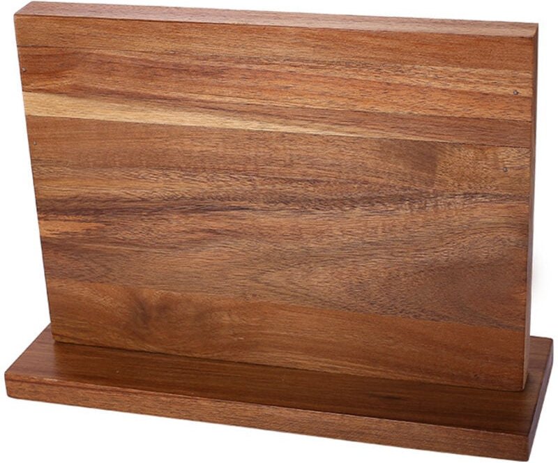 Extra großer magnetischer Messerblock aus Akazienholz mit starkem Magnetstreifen für Küchenmesser, Werkzeugorganizer ohn...