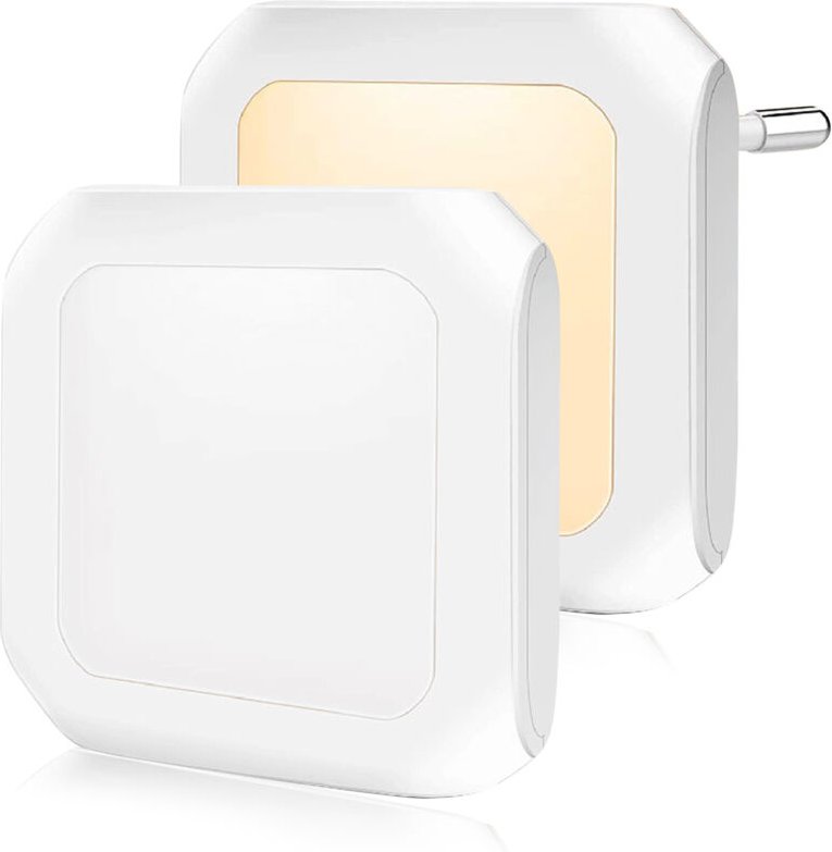 Nachtlicht mit Stecker, dimmbares Nachtlicht mit Sensor, kleines Nachtlicht, Still-Nachtlicht, quadratisches Nachtlicht ...
