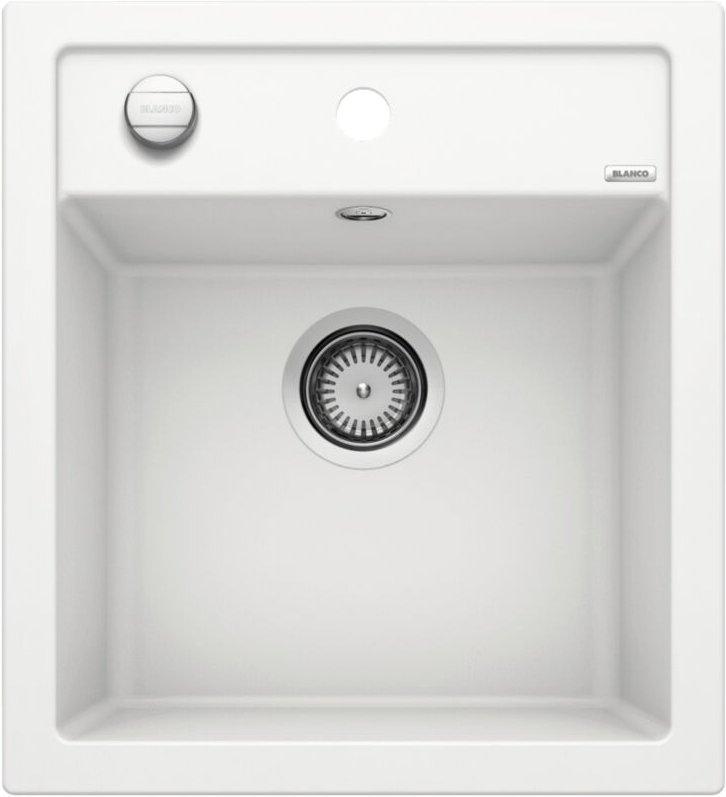 Blanco Dalago 45 - Silgranitspüle, 47x51 cm, mit Ablaufsystembedienung, Weiß 517160