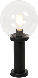 Außenstehleuchte schwarz mit klarer Kugel 50 cm IP44 - Sfera