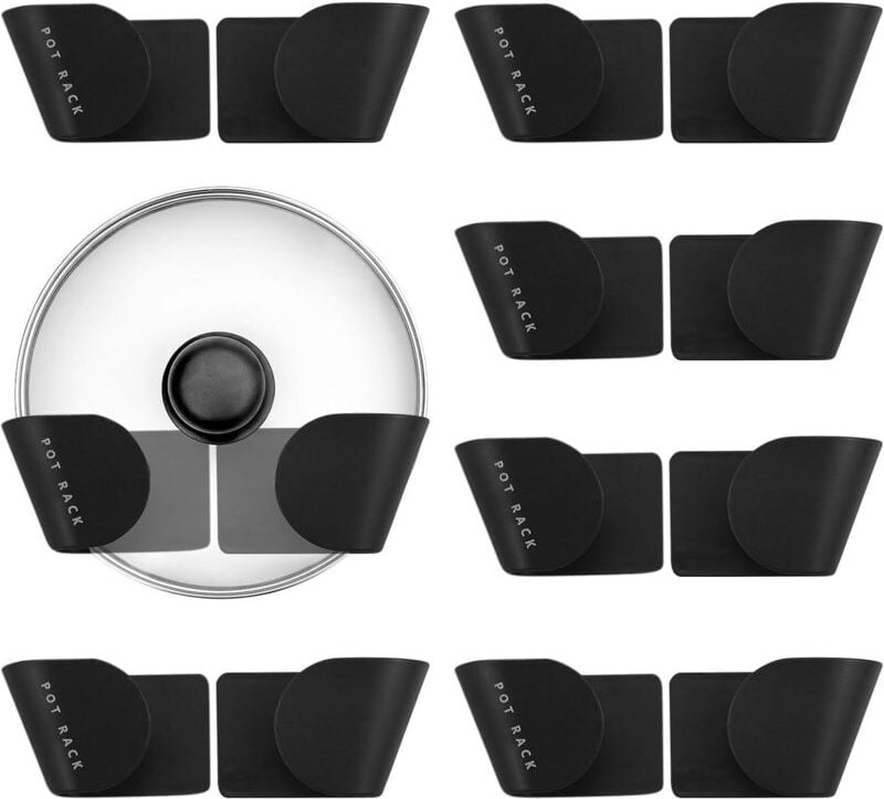 Paar verstellbare Deckelhalter für Schranktüren, verstellbarer Topfdeckel-Organizer