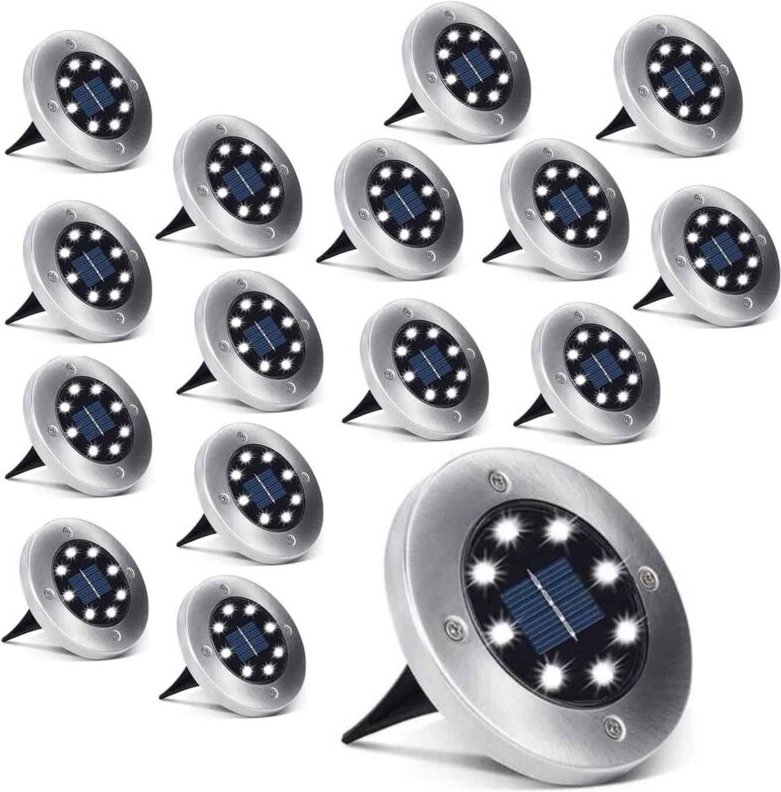 Thumbnail - Solar-Bodenstrahler mit Dämmerungssensor, 16er-Set