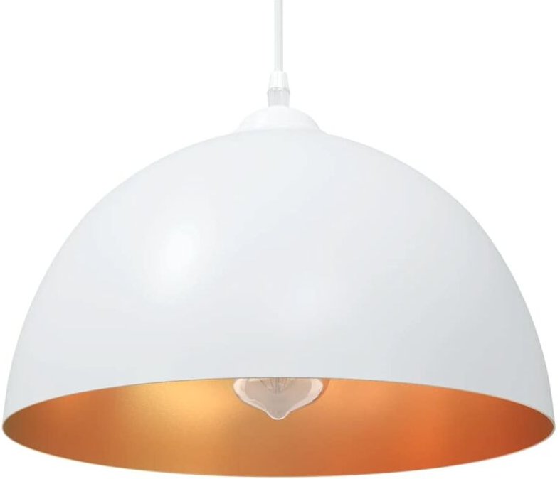 Vidaxl - Pendelleuchten 2 Stk. Höhenverstellbar E27 Weiß ø 30 cm Metall