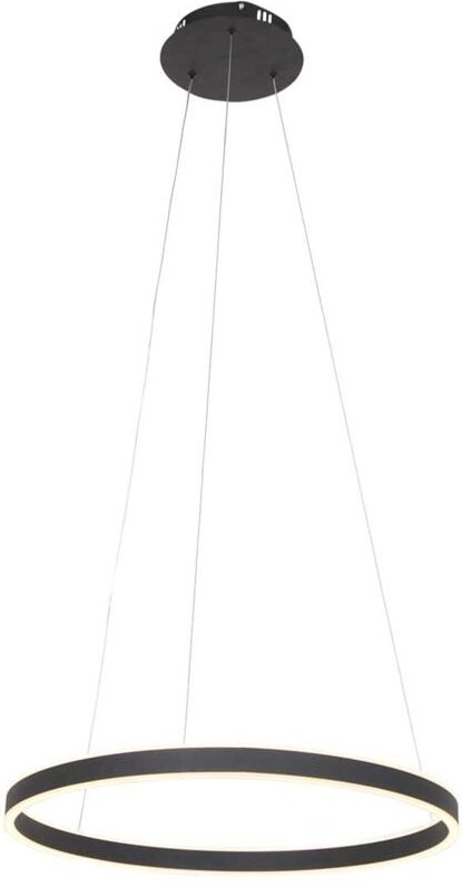 Steinhauer - hängeleuchte - Ringlux - schwarz - kunststoff metall