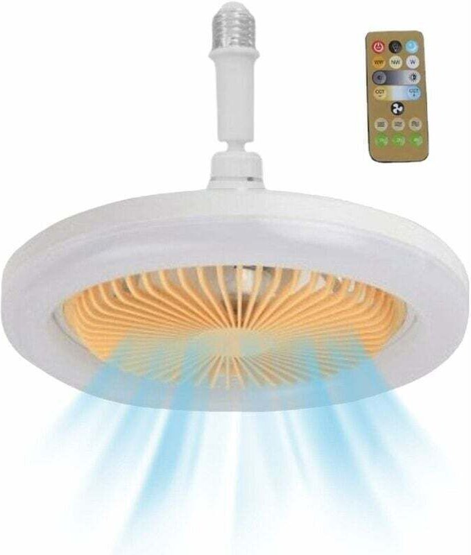 Odipie - Deckenventilator mit Beleuchtung und Fernbedienung, LED-Deckenventilator E27 a, dimmbar, 30 w, leiser Deckenven...