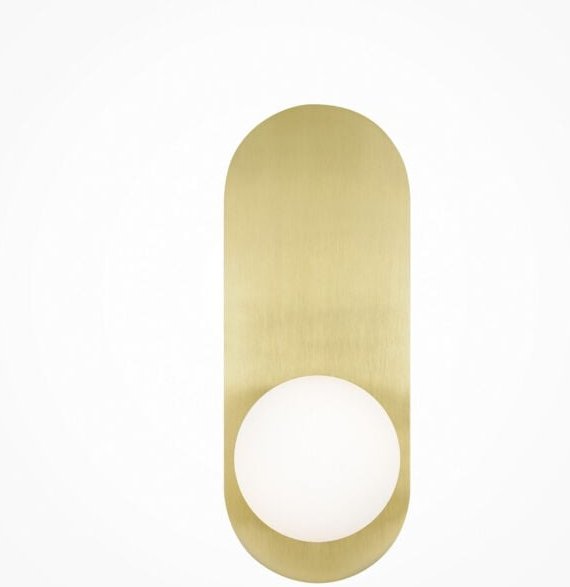 Maytoni Bao Moderne Globe Wandleuchten Gold 1xG9 Weißer Schirm