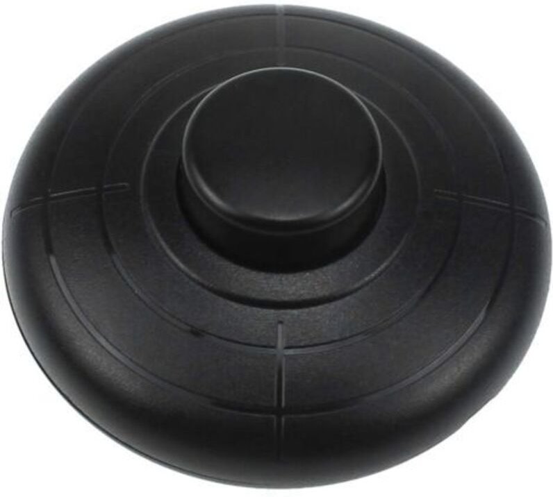 Runder Fußschalter 1 Stück - Durchmesser 70 mm x 31 mm - schwarz, 250 V/2 A, geeignet für 2- oder 3-adrige Kabel, geeign...