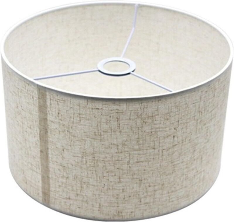 Zylindrischer Lampenschirm aus Leinenstoff für Tisch-, Steh-, Nachttisch- und Pendelleuchten, Ersatzlampenschirm 26 x 26...