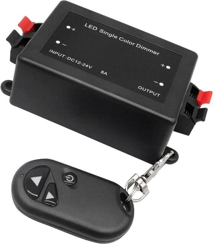 12V kabelloser LED-Dimmer mit Fernbedienung, für alle Arten von dimmbaren LED-Lampen (schwarz)