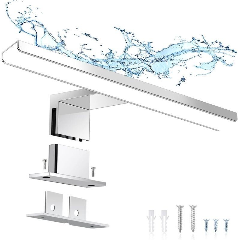 Badezimmerspiegelleuchte 6W 30cm 400lm, LED-Schrankleuchte Kaltweiß 6000K, IP44 wasserdichte Badezimmerspiegelleuchte (3...