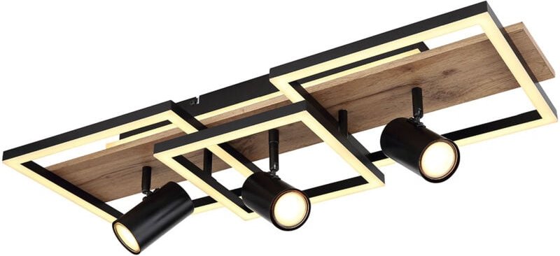 Globo - deckenleuchte - Kassu - natürlich schwarz - metall - led