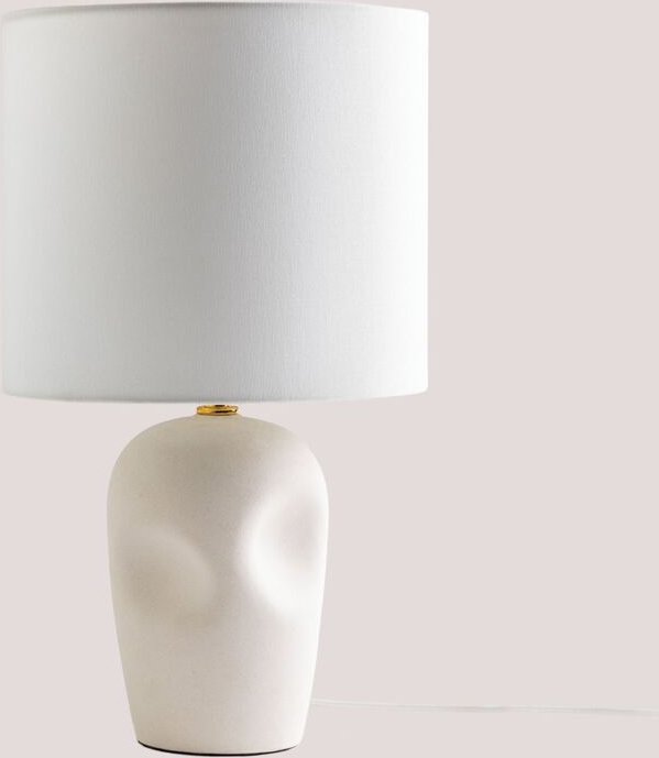 Sklum - Tischlampe aus keramik Akayr Weiss