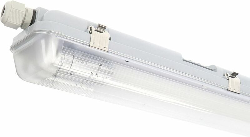 Feuchtraum- Wannenleuchte FRWL1.2 L: 1260 mm, 2x14W grau