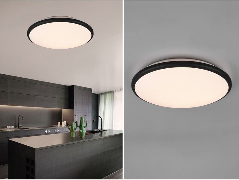 Thumbnail - Reality - led Deckenleuchte limbus Schwarz 3 Stufen Dimmer, Warmweiß, ø 34cm