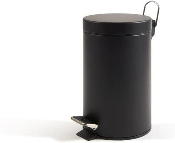 Perfetto 0446C Mülleimer 5 l Rund Stahl Schwarz