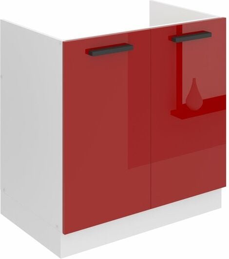 Unterschrank Küche, Spülenunterschrank 80 cm Breite. sdz Küchenunterschrank ohne Arbeitsplatte. Spülenschrank mit 2 Türe...