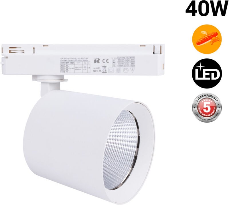 Led 1-Phase-Schienenstrahler 40W - Bäckereien