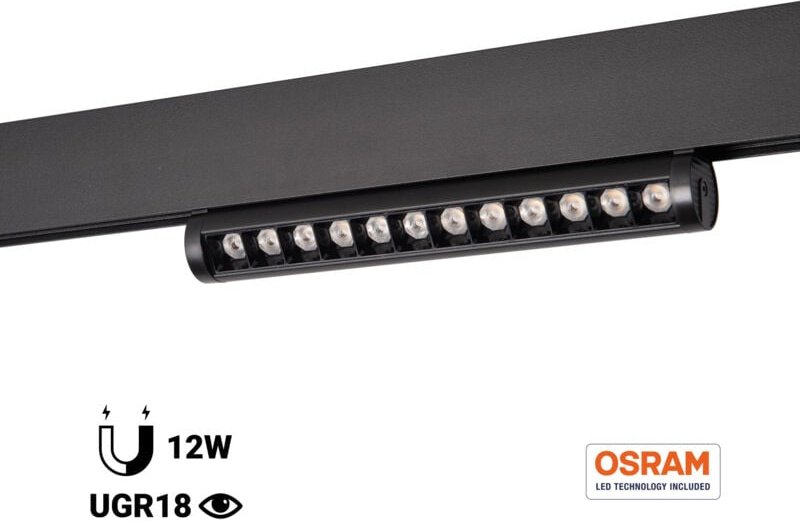 Lineares, schwenkbares Licht für 48V-Magnetsschienen - 12W -