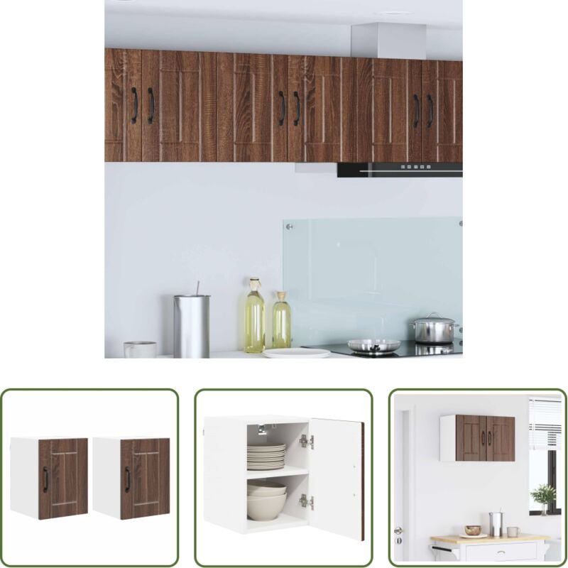 vidaXL Küchenorganisation - Küchenschrank 2 pcs Braun Eichen-Optik 30 x 31 x 40 cm