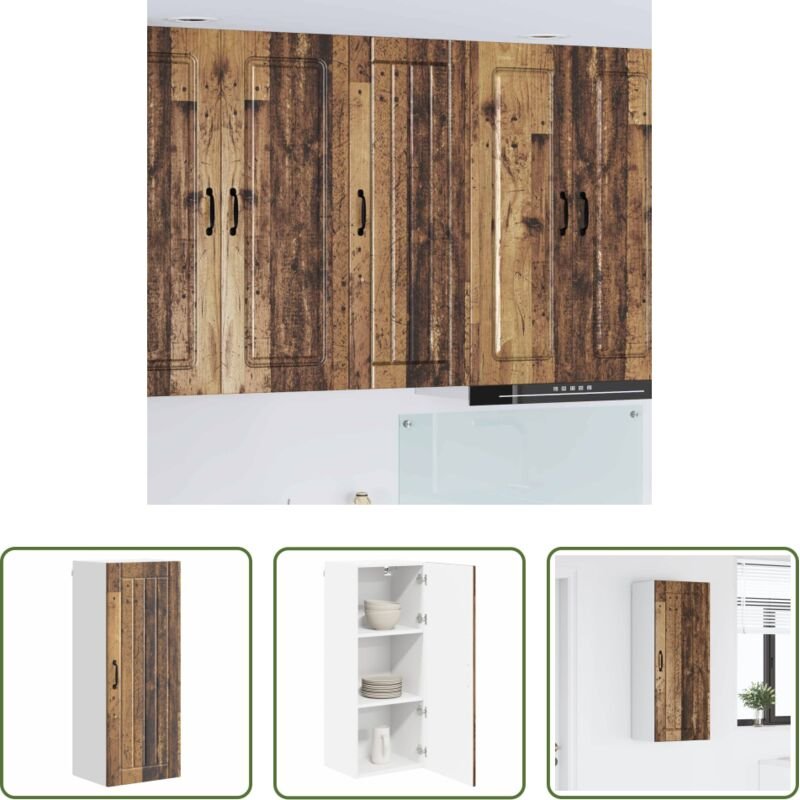 Küchenwandschrank Altholz - Küchenschrank Altholz 40 x 31 x 100 cm Holzwerkstoff