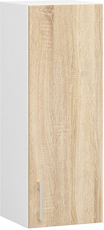 Hängeschrank Küchenschrank Akord lima modular W30 Weiß 30 cm Tür 2 Ebenen Front Sonoma-Eiche B30 x H72 x T30,5 cm