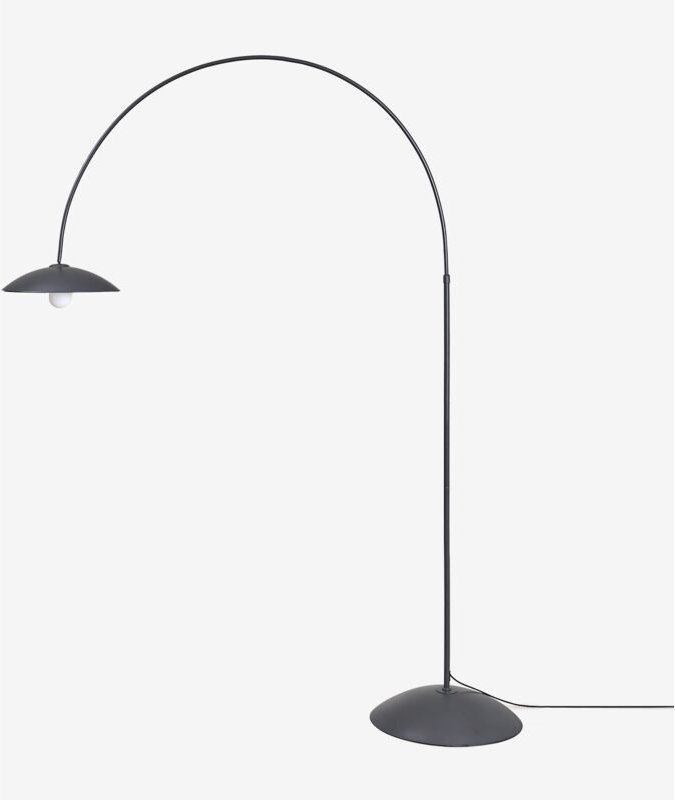 Lomira Stehlampe aus Eisen Grau Graphit - Sklum