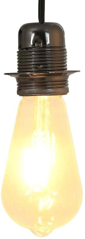 Lampenfassungen 2 Stk. Glänzend Schwarz E27 Vidaxl