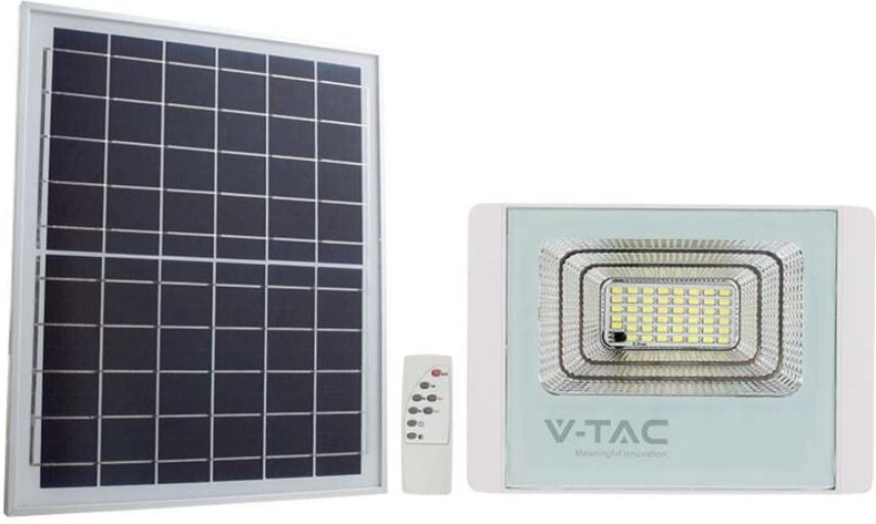 Vtac - Weiße Solar-Flutlichter - 20W -IP65 - 1650 Lumen - 4000K