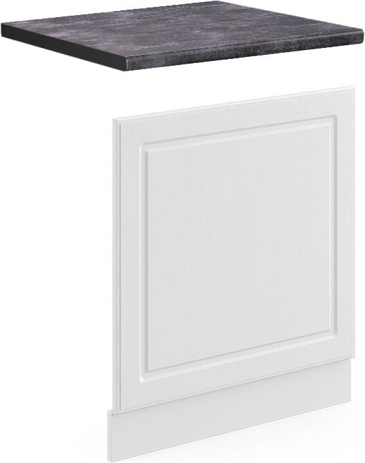 Thumbnail - Frontblende R-Line, Weiß Landhaus, 60 cm , AP Anthrazit, Vicco